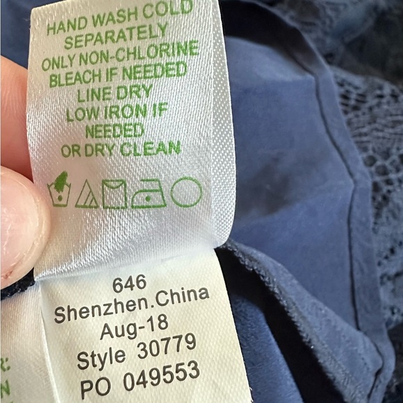 Lilly Pulitzer Jackelin Romper True Navy Fern Gallery Lace Size 10 style 30779 - Picture 5 of 10